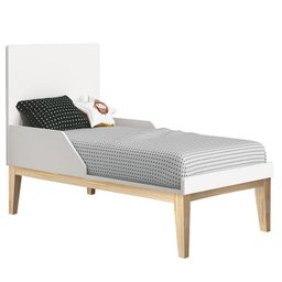 Berço Americano e Cômoda New Classic Branco com Pés Madeira Natural e Colchão Gazin – Reller - 3