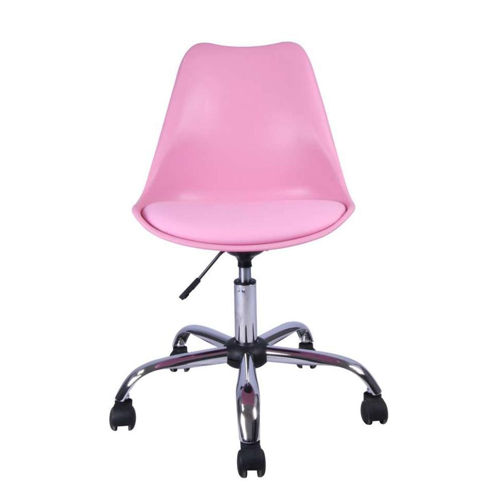 Cadeira Giratória Eames Estofada Rosa - Moob - 2