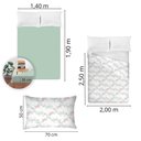 Ver imagem 5 de Jogo de Cama Queen Size Algodão 200 Fios 4 Peças Estampado