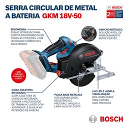 Serra Circular Bosch GKM18V-50 Sem baterias e carregador - 6