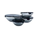 Ver imagem 3 de Conjunto 5 Potes de Vidro Redondo Hermético com Tampa Cor:preto