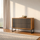 Ver imagem 1 de Buffet Charlote Pés Metalicos 2 Gavetas Espresso Móveis