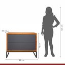 Ver imagem 3 de Buffet Charlote Pés Metalicos 2 Gavetas Espresso Móveis