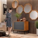 Ver imagem 6 de Buffet Charlote Pés Metalicos 2 Gavetas Espresso Móveis