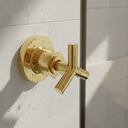 Ver imagem 2 de Acabamento para Registro Banheiro Chuveiro Trizeta Dourado Brilhante Padrão Deca 1/2" - 3/4" ou 1"