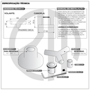Ver imagem 6 de Acabamento para Registro Banheiro Chuveiro Trizeta Dourado Brilhante Padrão Deca 1/2" - 3/4" ou 1"