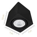 Ver imagem 3 de Kit 8 Spot Sobrepor Teto Beiral para Lâmpada Dicroica Preto Direcionável + 8 Lâmpadas Cor:preto - Br