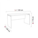Ver imagem 3 de Escrivaninha Mesa Escritório Diretor PE40 120cm Nogueira Casa Blanca e Preto Bege