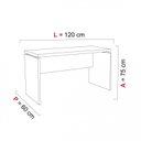 Ver imagem 5 de Escrivaninha Mesa Escritório Diretor PE40 120cm Walnut e Preto Marrom