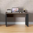 Ver imagem 1 de Escrivaninha Mesa Escritório Diretor PE40 120cm Walnut e Preto Marrom