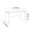 Ver imagem 5 de Escrivaninha Mesa Escritório Diretor 120x60cm PE40