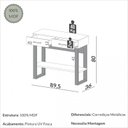 Ver imagem 5 de Aparador 2 Gavetas Industrial Freijó/preto - Dalla Costa