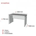 Ver imagem 3 de Escrivaninha Mesa Escritório Diretor PE40 134cm Walnut e Preto Marrom