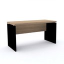 Ver imagem 3 de Escrivaninha Mesa Escritório Diretor PE40 134cm Noce Naturalle e Preto Marrom/Marromle