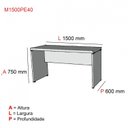 Ver imagem 3 de Escrivaninha Mesa Escritório X PE40 150cm Walnut e Preto Marrom
