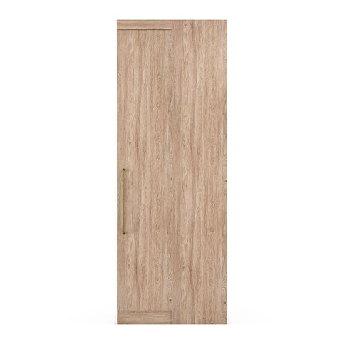 Guarda Roupa Roupeiro Armário de Canto 1 Porta Módulo Nogal para Quarto