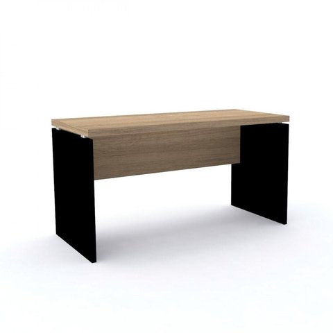 Escrivaninha Mesa Escritório Diretor PE40 150cm Noce Naturalle e Preto Marrom/Marromle