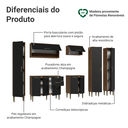 Ver imagem 5 de Armário de Cozinha Completa 285 cm Rustic/Preto Lille Madesa 01