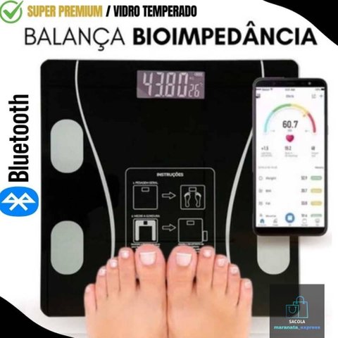Super Balança Inteligente Bioimpedância Bluetooth Celular