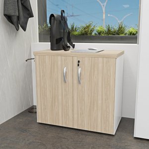 Armário para Escritório Baixo Fechado 800x740x420 F.15mm Netmobil - Dubai/branco