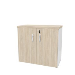 Armário para Escritório Baixo Fechado 800x740x420 F.15mm Netmobil - Dubai/branco - 6