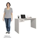 Ver imagem 5 de Mesa Home Office Notebook 127cm 1 Gaveta Gávea Branco - Móveis Leão