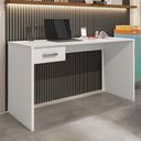 Ver imagem 2 de Mesa Home Office Notebook 127cm 1 Gaveta Gávea Branco - Móveis Leão