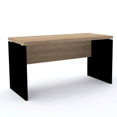 Escrivaninha Mesa Escritório Diretor PE40 170cm Noce Naturalle e Preto Marrom/Marromle