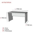 Ver imagem 4 de Escrivaninha Mesa Escritório Diretor 170x70cm PE40