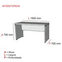 Ver imagem 3 de Escrivaninha Mesa Escritório Diretor PE40 150cm Nogueira Casa Blanca e Preto Bege