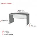 Ver imagem 4 de Escrivaninha Mesa Escritório Diretor PE40 150cm Walnut e Preto Marrom