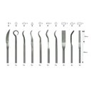 Ver imagem 2 de Kit Limas Diamantada Profissional Rifflers (Curvas) C/ 10 Peças para Lapidadora - #200