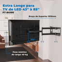 Ver imagem 4 de Suporte Triarticulável para Tv Led 43" Á 85'' Ft-84100 Fixatek Ft-6448p