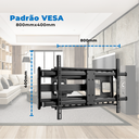 Ver imagem 7 de Suporte Triarticulável para Tv Led 43" Á 85'' Ft-84100 Fixatek Ft-6448p