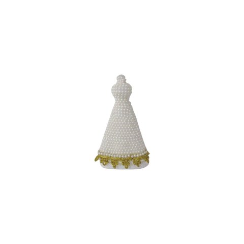 Nossa Senhora Aparecida Baby 15cm com Pérolas Gesso