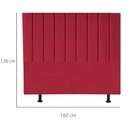 Ver imagem 5 de Cabeceira Cama Casal Queen Size 160 Cm Luna Suede e Frame Cor:vermelho