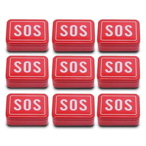 9 Mini Kits Sos Camping Tz-02 Lata de Ferramentas Compacta para Acampar Sobrevivência Selva Cor:colo