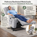 Ver imagem 3 de Poltrona Massageadora Elétrica Reclinável Repouso Descanso Papai Elevação Aurora Massagem Linho