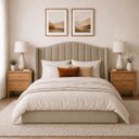 Ver imagem 1 de Cabeceira para Cama Box Estofada Zoe Decorativa Moderna Curva Organica Minimalista Casal 140 cm Padr