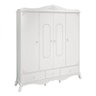 Roupeiro 4 Portas Provençal Realeza Branco Acetinado Canaã - 1