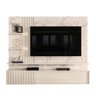 Bancada Suspensa Atena Tv 65 Polegadas 3 Portas com Led Cor Calacata Off White - Madetec - 1