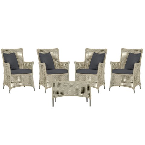 4 Poltronas e 1 Mesa Igapó em Alumínio Pintura Fendi Corda Náutica Estofado 11