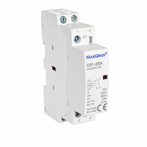 Contator Residencial Modular 25A 127V~ Margirius Amperagem:25A