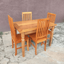 Ver imagem 3 de Mesa de Jantar Madeira de Demolição 1,20x 0,80 com 4 Cadeiras Anatômico Alta Sudeste Rustico