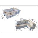 Ver imagem 5 de Sofá de Canto Sfc_ma 013 que Se Transforma em Sofá Cama de Casal Resistente e Confortável em Sarja 1