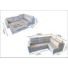 Sofá de Canto SFC_MA 013 que se Transforma em Sofá Cama de Casal Resistente e Confortável em Sarja 1 - 5