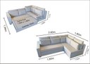 Ver imagem 5 de Sofá de Canto Sfc_ma 013 que Se Transforma em Sofá Cama de Casal Resistente e Confortável em Sarja 1