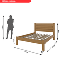 Ver imagem 5 de Cama Casal Madeira Maciça Lara 