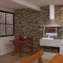 Ver imagem 3 de Mesa Auxiliar de Parede Para Churrasco 1m Madeira Maciça Angelim Pedra