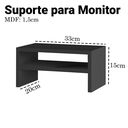 Ver imagem 2 de Suporte Elevado para Monitor em Mdf - Organizador de Mesa 15cm X 33cm